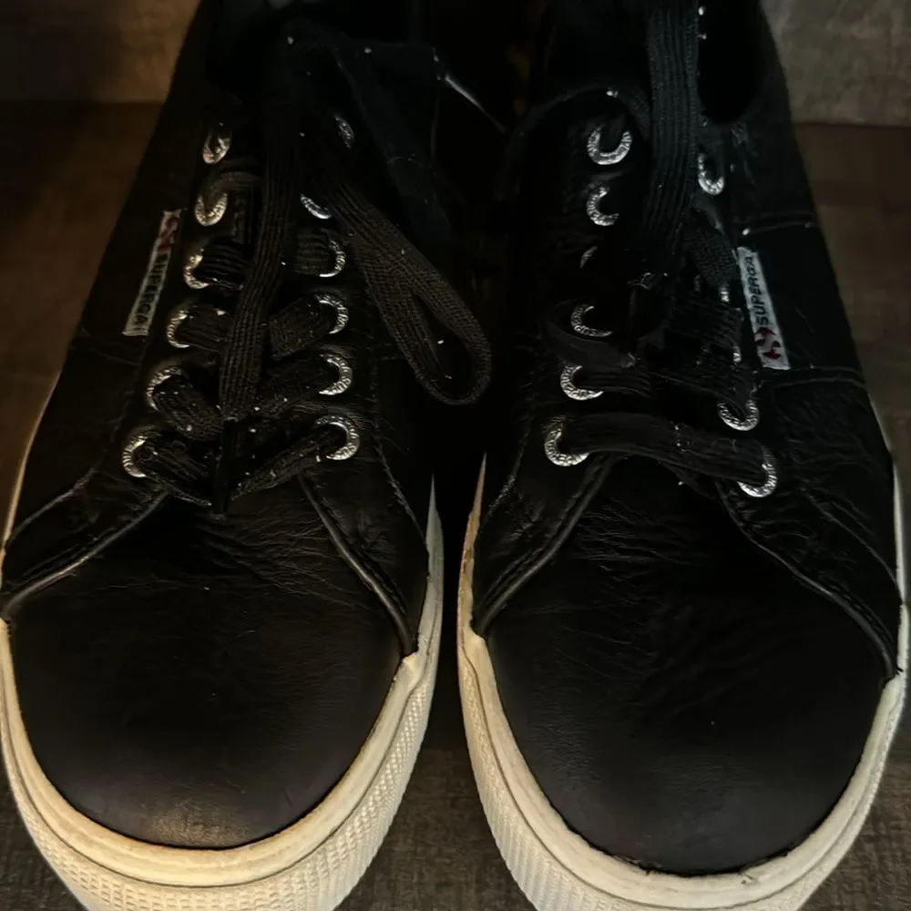 SUPER GA leather sneakers- size 41/9.5‎